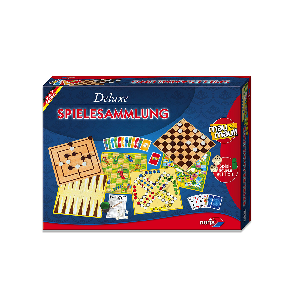 Noris Spiele 606154362 - 24 Birilli in Legno colorato per Halma